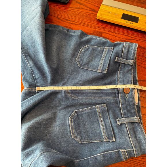 Paige Anessa Jeans High Waist Wide Leg Dark Wash Women's Petite 25 - Picture 8 of 9